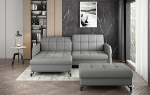 Dešininės kampinės sofos ir pufo komplektas Eltap Lorelle, pilkas matinis kaina ir informacija | Minkšti kampai | pigu.lt