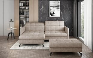 Dešininės kampinės sofos ir pufo komplektas Eltap Lorelle, smėlio kaina ir informacija | Minkšti kampai | pigu.lt