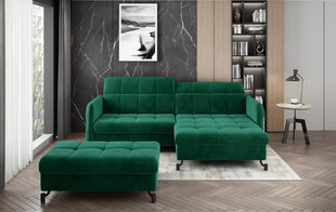 Левый угловой диван и пуфик Eltap Lorelle, зеленый цвет цена и информация | Угловые диваны | pigu.lt