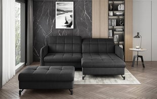 Комплект дивана и пуфа левый угловой Eltap Lorelle, темно-серый матовый цвет цена и информация | Угловые диваны | pigu.lt