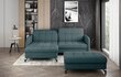 Dešininės kampinės sofos ir pufo komplektas Eltap Lorelle, žalias kaina ir informacija | Minkšti kampai | pigu.lt