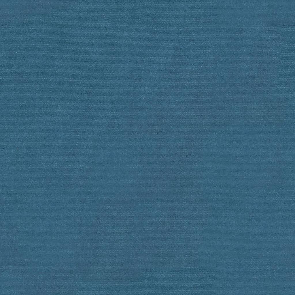 vidaXL Suoliukas, mėlynos spalvos, 110,5x45x49cm, aksomas kaina ir informacija | Batų spintelės, lentynos ir suolai | pigu.lt