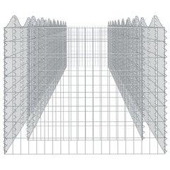 Išlenkti gabiono krepšiai vidaXL, 800x100x100cm kaina ir informacija | Tvoros ir jų priedai | pigu.lt