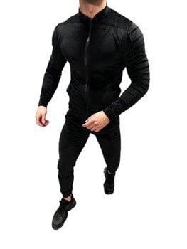 Laisvalaikio kostiumas vyrams, juodas kaina ir informacija | Vyriški kostiumai | pigu.lt