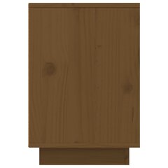 vidaXL Naktinė spintelė, medaus ruda, 50x34x50cm, pušies masyvas kaina ir informacija | Spintelės prie lovos | pigu.lt