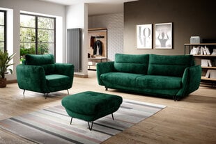 Комплект мягкой мебели Eltap Silva из 3 предметов, зеленый цвет цена и информация | Комплекты мягкой мебели | pigu.lt