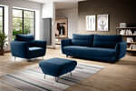 Комплект мягкой мебели из 3-х частей Eltap Silva, синий цвет