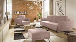 Комплект мягкой мебели из 3-х частей Eltap Megis, розовый цвет