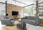 Комплект мягкой мебели из 3-х частей Eltap Megis, серый цвет