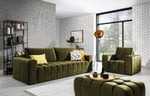 Комплект мягкой мебели из 3 предметов Lazaro, зеленый цвет