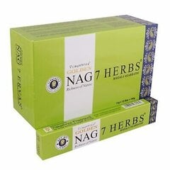 Smilkalų lazdelės Vijayshree Golden Nag 7 Herbs, 15 g цена и информация | Ароматы для дома | pigu.lt