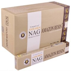 Smilkalų lazdelės Golden Nag Amazon Resin Vijayshree, 15 g kaina ir informacija | Namų kvapai | pigu.lt