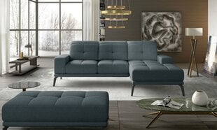 Dešininės kampinės sofos ir pufo komplektas Eltap Torrense, šviesiai mėlynas kaina ir informacija | Minkšti kampai | pigu.lt