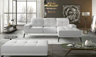 Правый угловой диван и пуфик Eltap Torrense, белый цвет цена и информация | Угловые диваны | pigu.lt