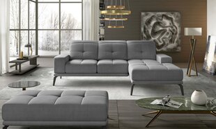 Правый угловой диван и пуфик Eltap Torrense, светло-серый цвет цена и информация | Угловые диваны | pigu.lt