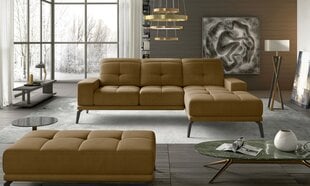 Правый угловой диван и пуфик Eltap Torrense, коричневый цвет цена и информация | Угловые диваны | pigu.lt