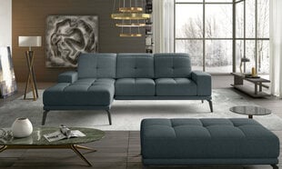 Kairinės kampinės sofos ir pufo komplektas Eltap Torrense, mėlynas kaina ir informacija | Minkšti kampai | pigu.lt