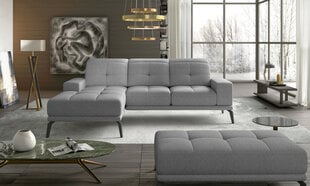Левый угловой диван и пуфик Eltap Torrense, светло-серый цвет цена и информация | Угловые диваны | pigu.lt