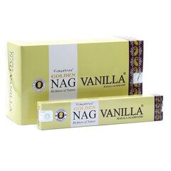 Smilkalų lazdelės Vijayshree Golden Nag Vanilla, 15 g kaina ir informacija | Namų kvapai | pigu.lt