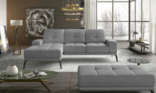 Левый угловой диван и пуф Eltap Torrense, светло-серый цвет цена и информация | Угловые диваны | pigu.lt