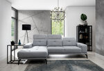 Левый угловой диван и пуф Eltap Torrense, серого цвета