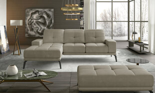 Левый угловой диван и пуфик Eltap Torrense, бежевого цвета цена и информация | Угловые диваны | pigu.lt
