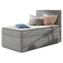 Кровать  Rocco, 90х200 см, серая цена и информация | Кровати | pigu.lt