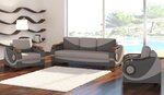 Комплект мягкой мебели из 3-х частей  Puerto 3+1+1, серый цвет