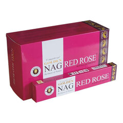 Smilkalų lazdelės Vijayshree Golden Nag Red Rose, 15 g kaina ir informacija | Namų kvapai | pigu.lt