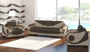 Комплект мягкой мебели из 3 предметов  Puerto 3+1+1, коричневый/бежевый цвет цена и информация | Комплекты мягкой мебели | pigu.lt