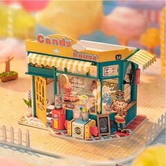 Деревянная сборная миниатюра Robotime 3D Candy House цена и информация | Конструкторы и кубики | pigu.lt