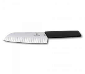 Peilis "Santoku", 17 cm ilgio, juodas VICTORINOX 6.9053.17KB kaina ir informacija | Peiliai ir jų priedai | pigu.lt