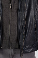 Кожаная куртка DEERCRAFT DMJUNISLASOVBLACKBLU-52 цена и информация | Мужские куртки | pigu.lt