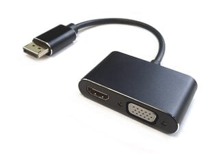 DisplayPort to HDMI + VGA adapteris v1.4 / 4K@30Hz kaina ir informacija | Adapteriai, USB šakotuvai | pigu.lt