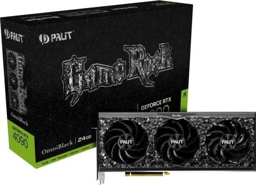 Palit GeForce RTX 4090 GameRock OmniBlack (NED4090019SB-1020Q) kaina ir informacija | Vaizdo plokštės (GPU) | pigu.lt