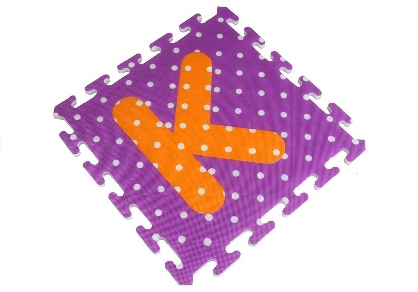 Spalvotas kilimėlis abėcėlė ir skaičiai, 36 dalys kaina ir informacija | Lavinimo kilimėliai | pigu.lt