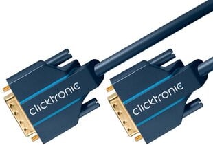 Clicktronic, DVI-D Dual Link, 7.5 м цена и информация | Кабели и провода | pigu.lt