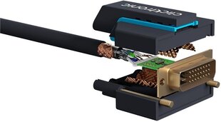 Clicktronic, DVI-D Dual Link/HDMI, 15 m цена и информация | Кабели и провода | pigu.lt