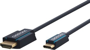 Clicktronic USB-C/HDMI 2.0, 1 m kaina ir informacija | Kabeliai ir laidai | pigu.lt