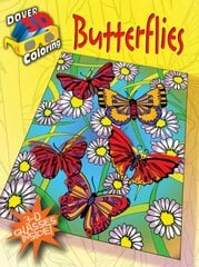 3-D Coloring Book - Butterflies Green ed. цена и информация | Книги для самых маленьких | pigu.lt