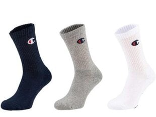 3pk crew socks champion legacy for men's grey u24558bs517 U24558BS517 цена и информация | Мужские носки | pigu.lt