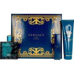 Набор Versace Eros для мужчин: парфюмированная вода EDP, 100 мл + парфюмированная вода EDP, 10 мл + гель для душа, 150 мл цена и информация | Мужские духи | pigu.lt