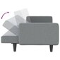 vidaXL Sofa-lova su pagalvėlėmis, šviesiai pilkos spalvos, audinys цена и информация | Sofos | pigu.lt