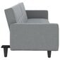 vidaXL Sofa-lova su pagalvėlėmis, šviesiai pilkos spalvos, audinys kaina ir informacija | Sofos | pigu.lt