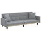 vidaXL Sofa-lova su pagalvėlėmis, šviesiai pilkos spalvos, audinys цена и информация | Sofos | pigu.lt