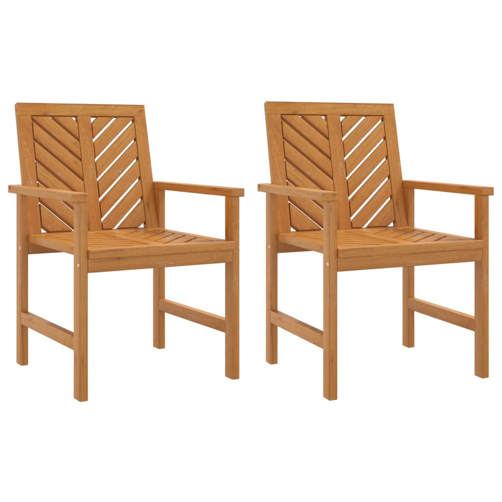 vidaXL Sodo valgomojo kėdės, 2vnt., akacijos medienos masyvas kaina ir informacija | Lauko kėdės, foteliai, pufai | pigu.lt
