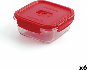 Герметичная коробочка для завтрака Luminarc Pure Box 760 ml Красный Cтекло (6 штук) цена и информация | Посуда для хранения еды | pigu.lt