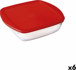 Круглая коробочка для завтраков с крышкой Ô Cuisine Prep & Store 17 x 17 x 9 cm Красный 1 L Cтекло (3 штук) цена и информация | Посуда для хранения еды | pigu.lt