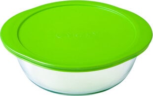 Круглая коробочка для завтраков с крышкой Pyrex Cook & Store 27 x 24 x 8 cm Зеленый 2,3 L Силикон Cтекло (6 штук) цена и информация | Посуда для хранения еды | pigu.lt