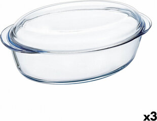 Форма для выпечки Pyrex Classic С крышкой 33 x 20 x 10 cm Прозрачный Cтекло (3 штук) цена и информация | Посуда, тарелки, обеденные сервизы | pigu.lt